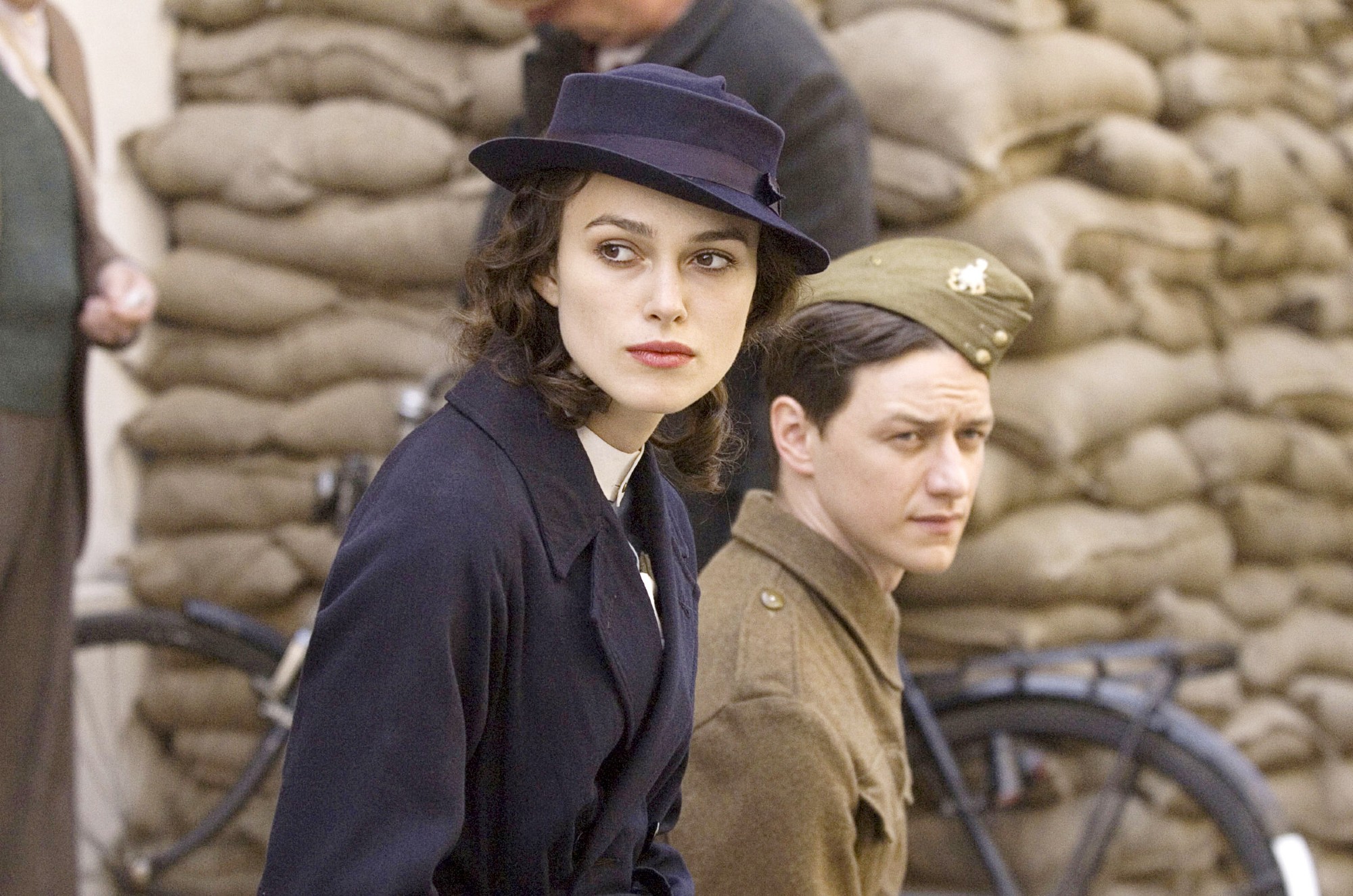 Keira Knightley and James McAvoy in Atonement