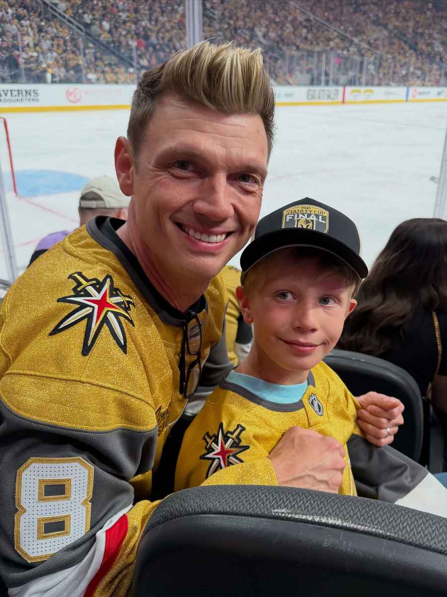 Nick Carter They Wear Matching Jerseys to the Game Just Like Us